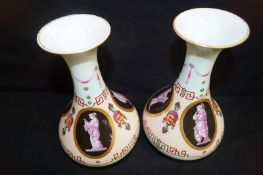 A pair of Minton style vases