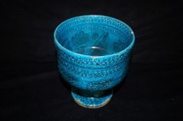 Blue continental Glazed Goblet