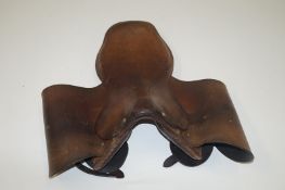 One leather saddle