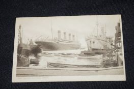 A postcard of The Docks, Southampton possibly showing Titanic