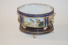 A Sevres style centrepiece and stand