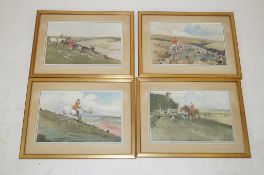 A set of four Liornel Edward hunting prints