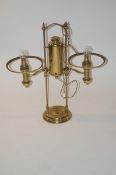 An American brass lamp