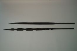 Two Fijian spears