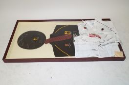 A signed Somerset cricket shirt, 2004. A signed Lashings shirt and hat.  Along with a tie, ticket