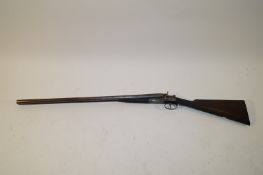 LOT WITHDRAWN - A side by side hammergun with damascus barrels by Carr Brothers, requires shotgun