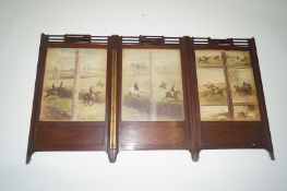 A three section folding hunting screen