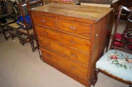 A beech chest of drawers