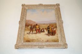 A picture of musicians by Fredrick Goodhall RA  (H 67.3cm W 54.0cm)