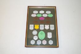 A framed collection of Royal Ascot official tickets for the 1995 meeting
