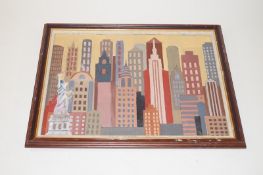 New York signed Abstract Picture