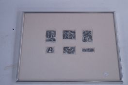 A set of six boxwood engravings by Richard Shirley-Smith
