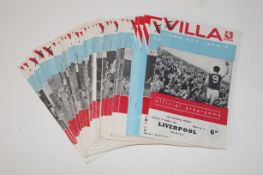 Football programmes; 46 x Aston Villa homes dating from 1966 to 1969