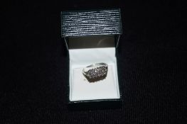 A ladies 18ct white gold and diamond ring