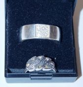 Two Silver rings (patterned)