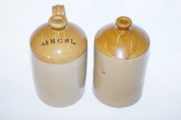 Two stoneware jars