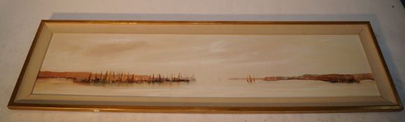 Gerald Parkinson, an oil on board inscribed to the reverse "Sussex, Marsesfield Fishing Ports 1968".