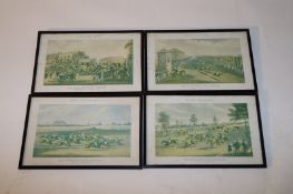 A set of four hunting prints