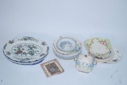 A collection of various ceramic plates mostly early 20th century