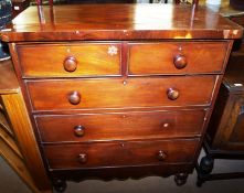 A large Edwardian mahogany chest of drawers