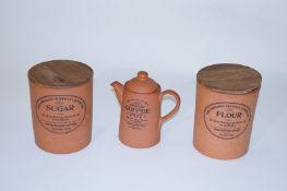 "Suffolk Canister" sugar, flour and coffee pot