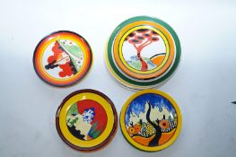 Collection of 14 limited edition Clarice Cliff Wedgewood plates