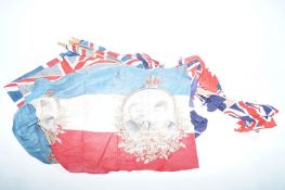 Various flags including, Prince Albert, Union Jack and New Zealand flags