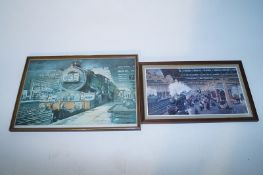 Two prints of Birmingham Snowhill Train Station