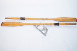Rowing Oars and anchor