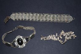 Three pence bracelet and other