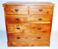 A good oak 20th century chest of drawers