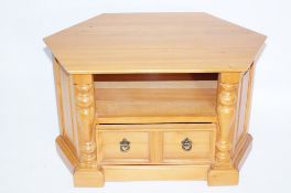 A pine television cabinet