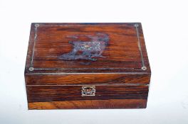 An rosewood inlaid work box