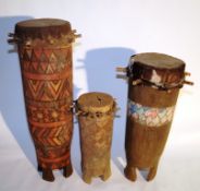 Three African bongo drums