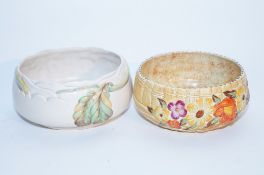 A Clarice Cliff bowl and Mallings Bowl