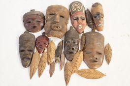A collection African tribal masks