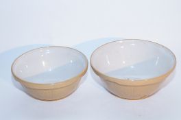 Two Mason cash traditional mixing bowls