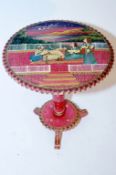 An Indian painted table on a tripod base