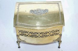 A good 19th century brass coal box
