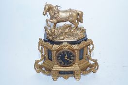 A fine French early 20th century gilt clock