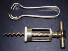 An RAF ice tongs and wine bottle opener
