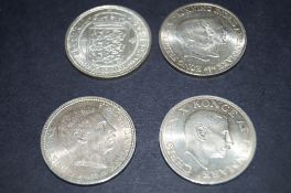 Four Danish silver coins