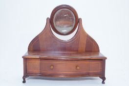A miniature mahogany dressing table