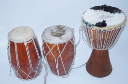 Three african bongo drums