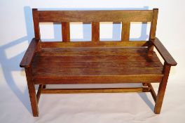 Arts and crafts Oak bench
