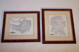 Framed Somerset and Wiltshire Maps