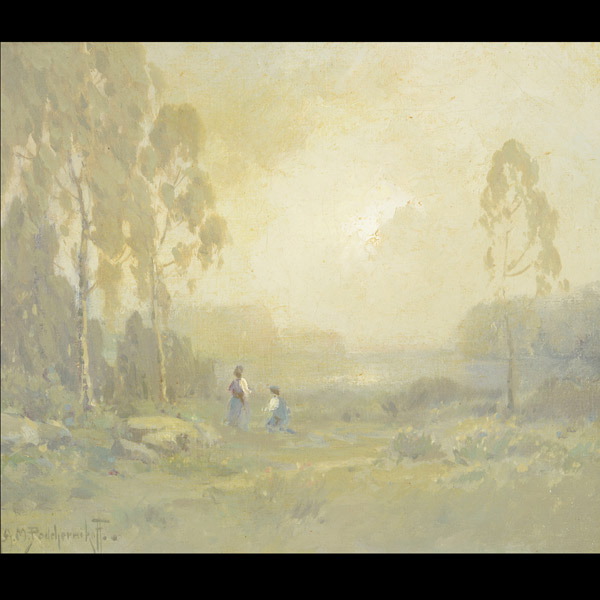 ALEXIS MATTHEW PODCHERNIKOFF (American/Russian 1886-1933) "California Landscape" Oil on canvas. 10 x