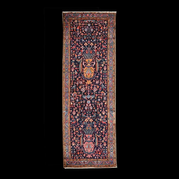 Hamadan Rug {Size approximately 3 feet 9 inches x 9 feet 7 inches}  Starting Price: $300