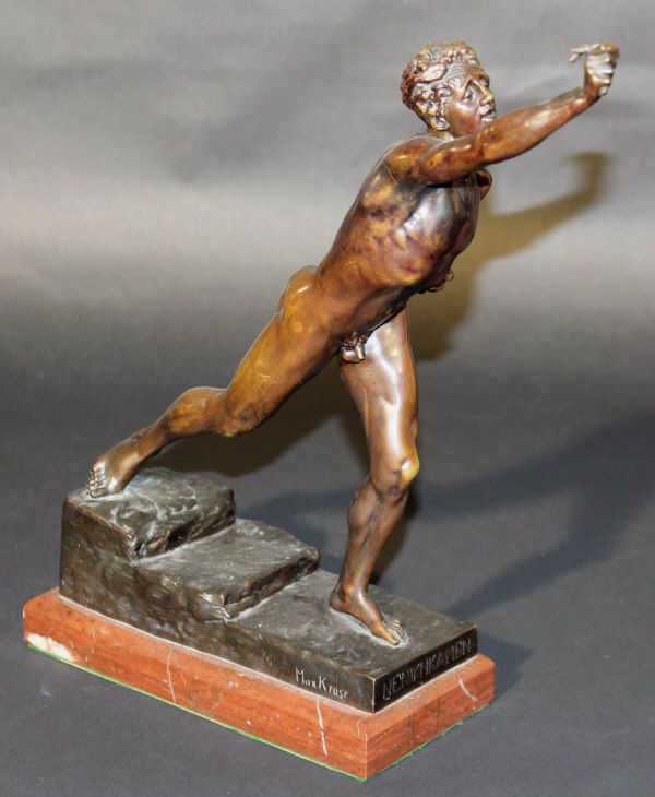AFTER MAX CARL KRUSE (1854-1942) "Nenikhkamen", study of an athlete, the messenger of Marathon,