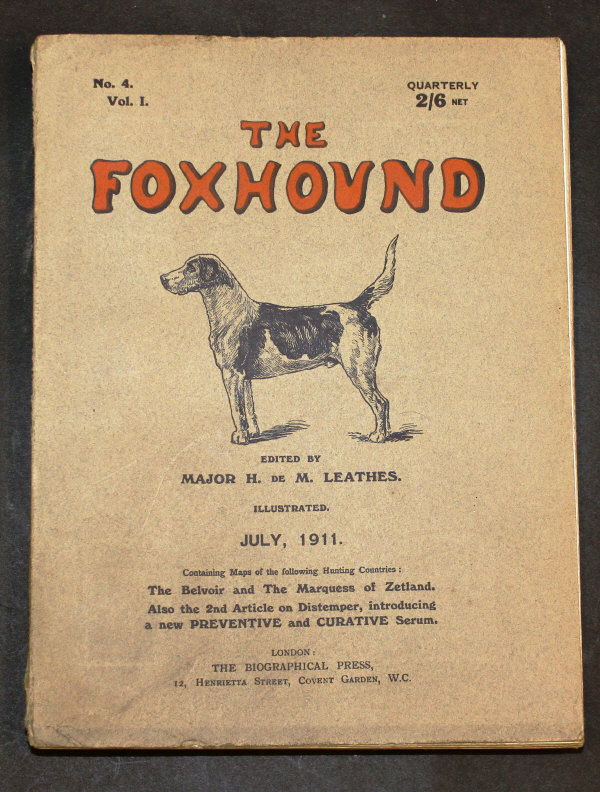 17 bound volumes "The Foxhound & National Horse Breeding Notes Illustrated", circa 1910-15